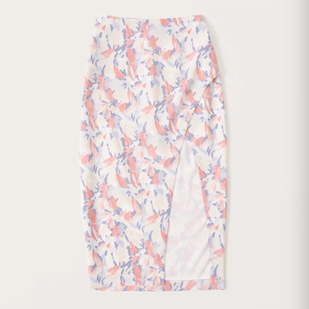 Abercrombie & Fitch Wrap Midi Skirt